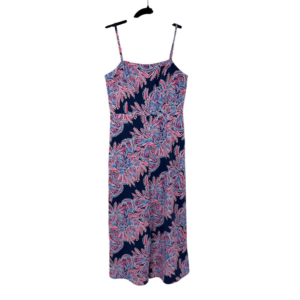 Lilly Pulitzer Womens Oyster bay Sandra Jumpsuit Size M Tropical Vacation - Picture 2 of 13